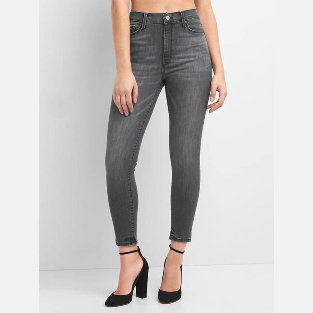 GAP Sculpt True Skinny Super High Rise Washed Black 33 / 16
